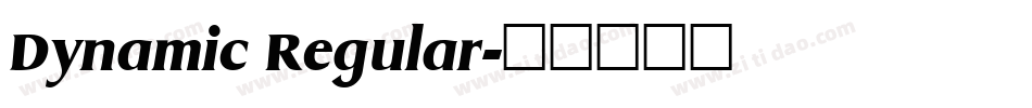 Dynamic Regular字体转换